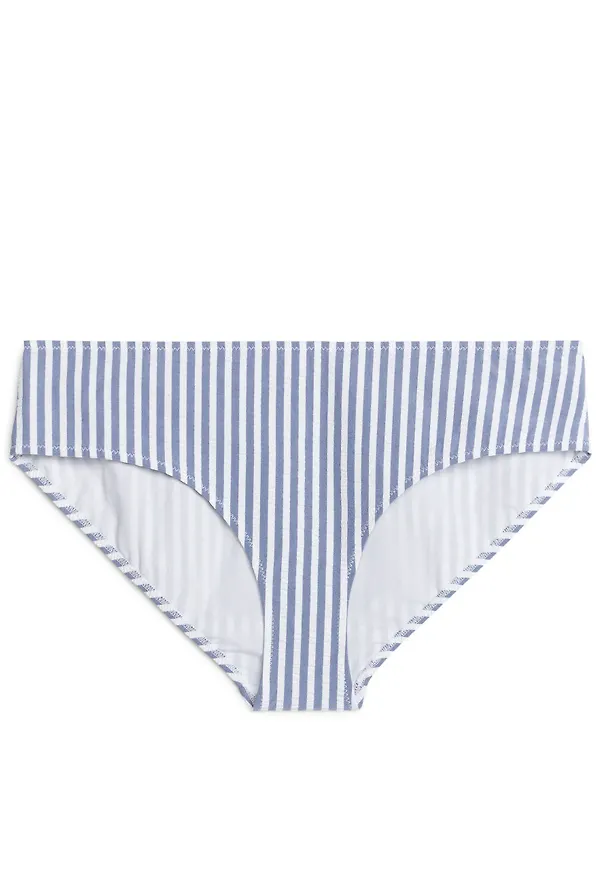 Seersucker Bikini Bottom - Blue