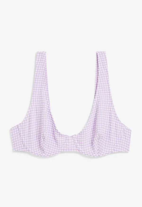 Seersucker bikini bra - Purple