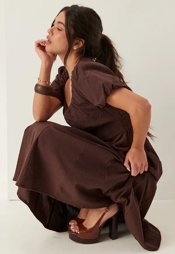 Seersucker Midi Dress