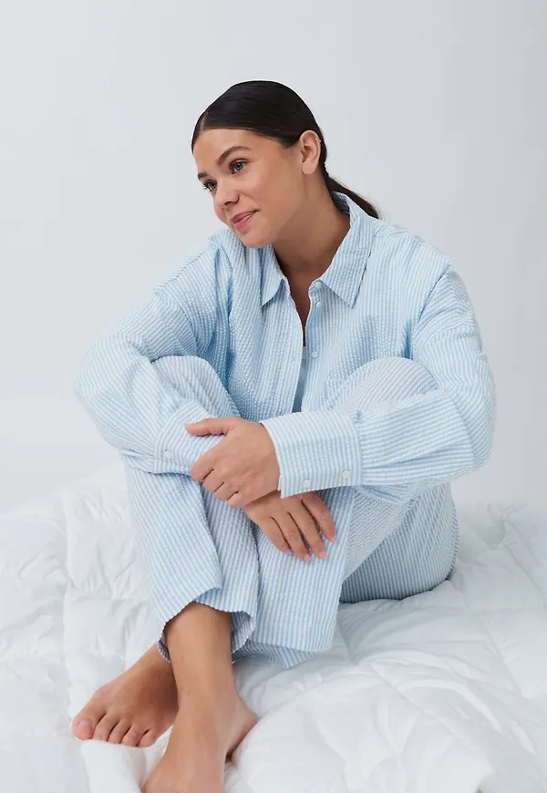 Seersucker pyjamas shirt