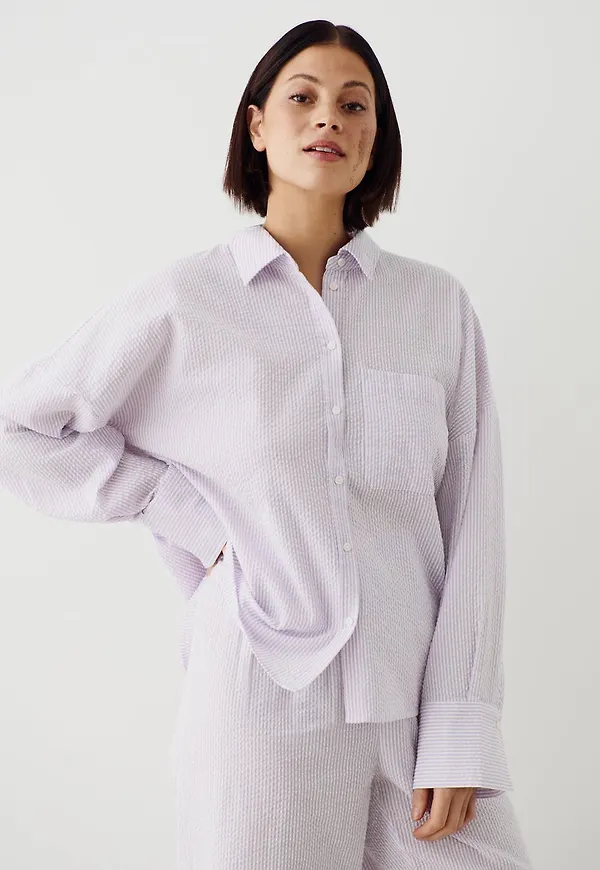 Seersucker pyjamas shirt