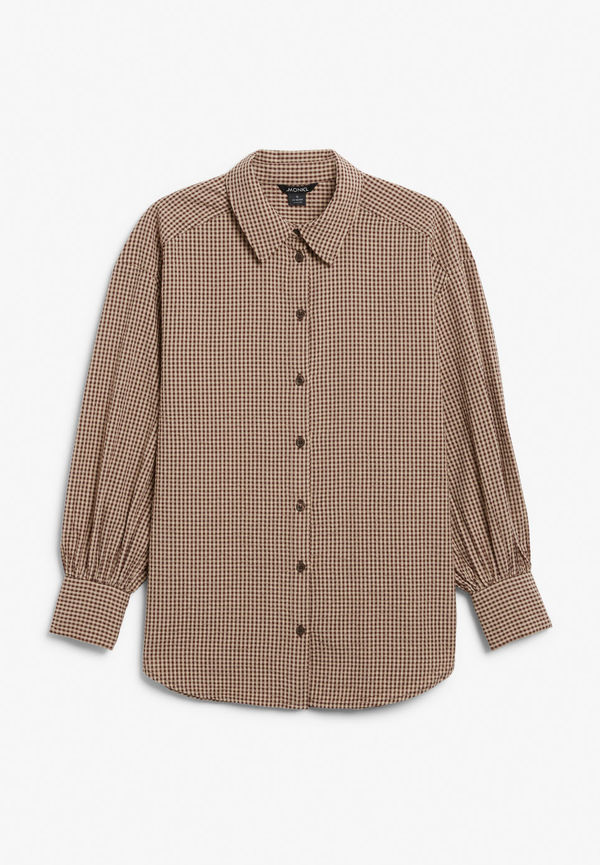 Seersucker shirt - Brown