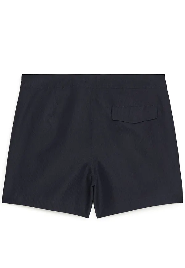 Seersucker Swim Shorts - Blue