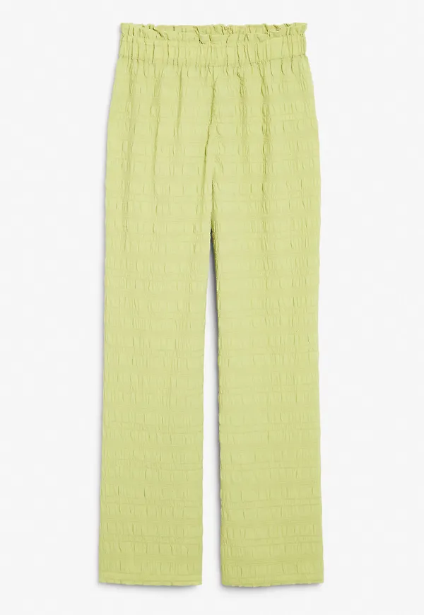 Seersucker trousers - Green
