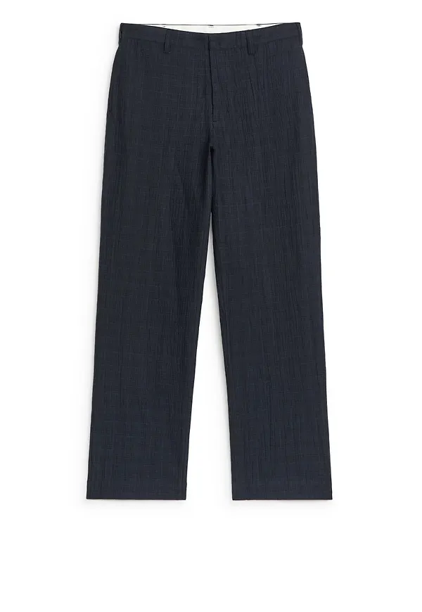 Seersucker Trousers - Blue