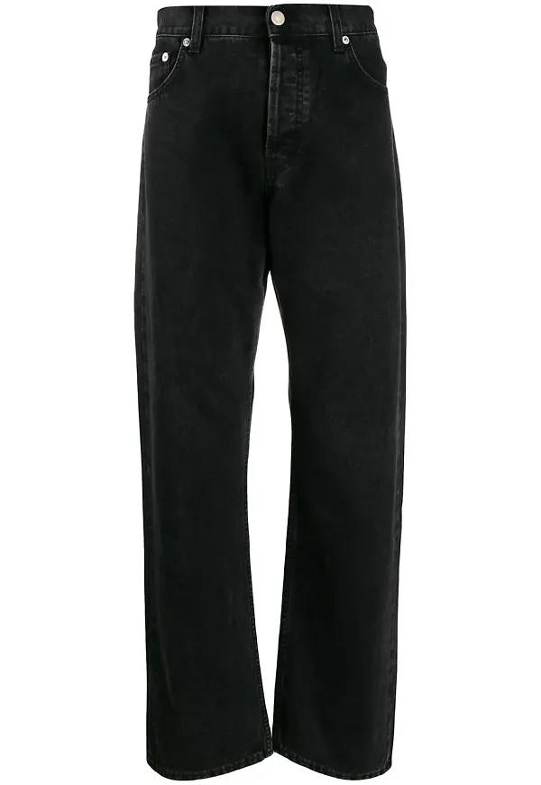 Séfr jeans med rak passform - Svart