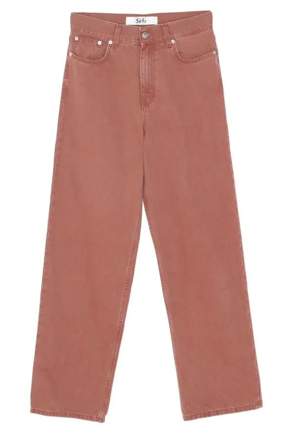 Séfr wide leg-jeans - Röd