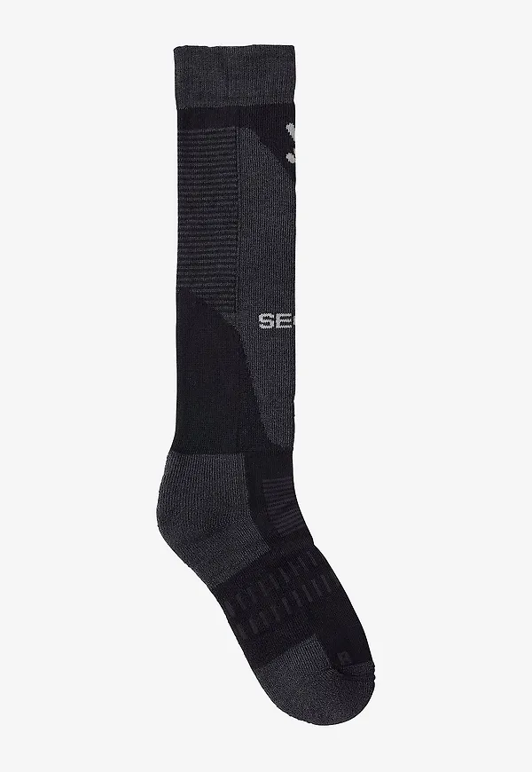 Seger - Skidstrumpor Core Wool - Svart