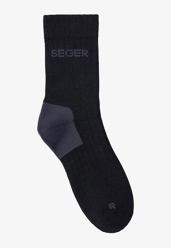 Seger - Strumpor Wanderer Heavy Wool - Svart