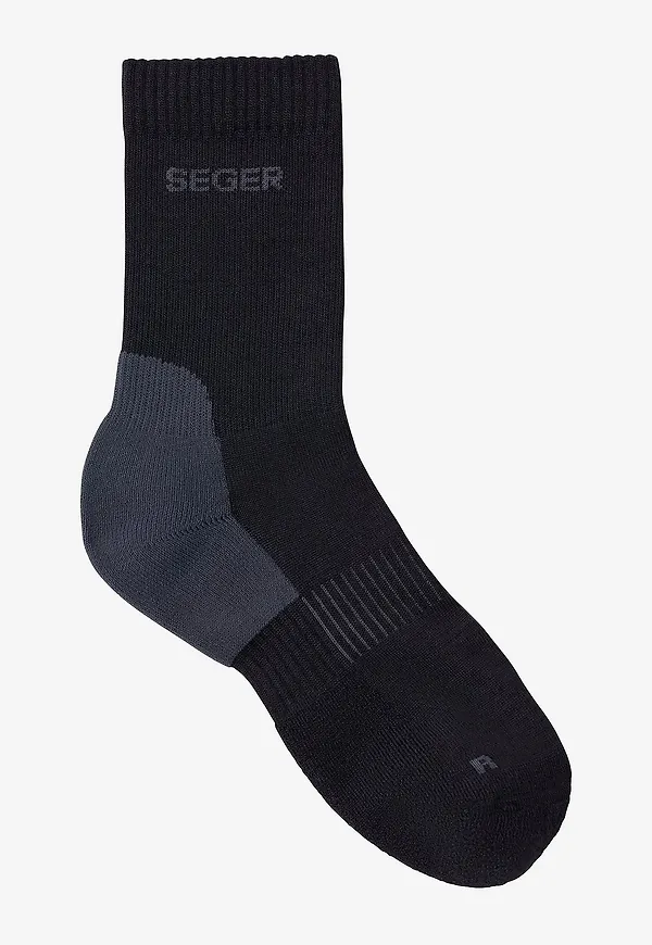 Seger - Strumpor Wanderer Wool - Svart