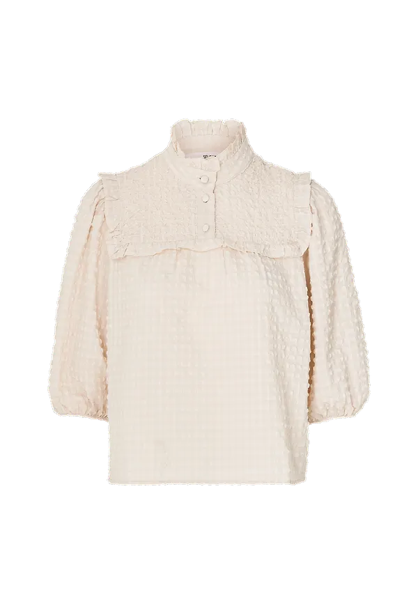 Selected FEMME - Blus slfCory 3/4 Smock Top - Beige