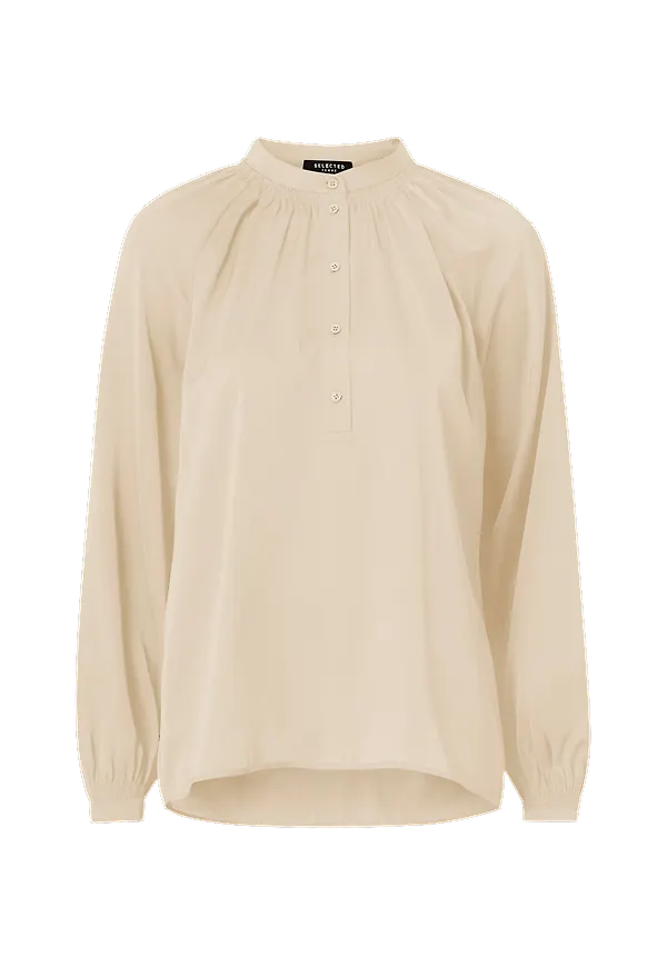 Selected FEMME - Blus slfHarmony LS Shirt - Natur