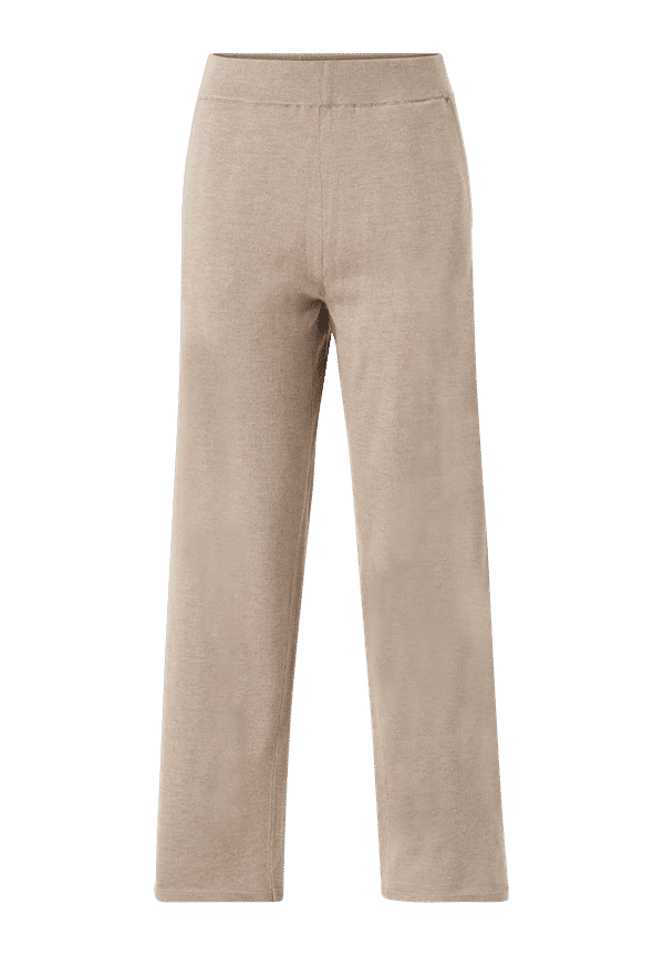 Selected FEMME - Byxor slfInka MW Long Knit Pant - Natur - 34