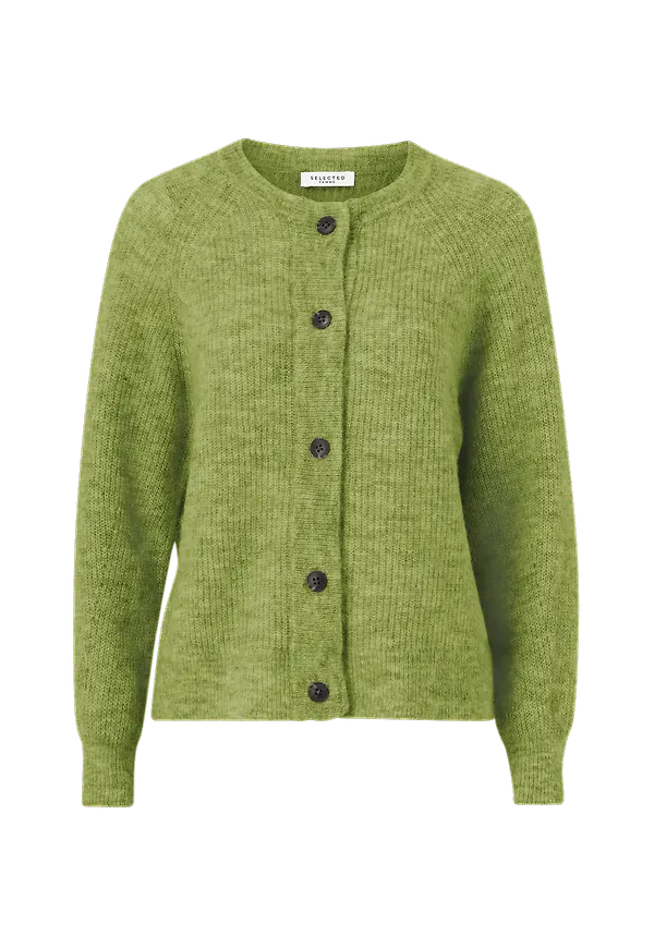 Selected FEMME - Cardigan slfLulu LS Knit Short - Gul