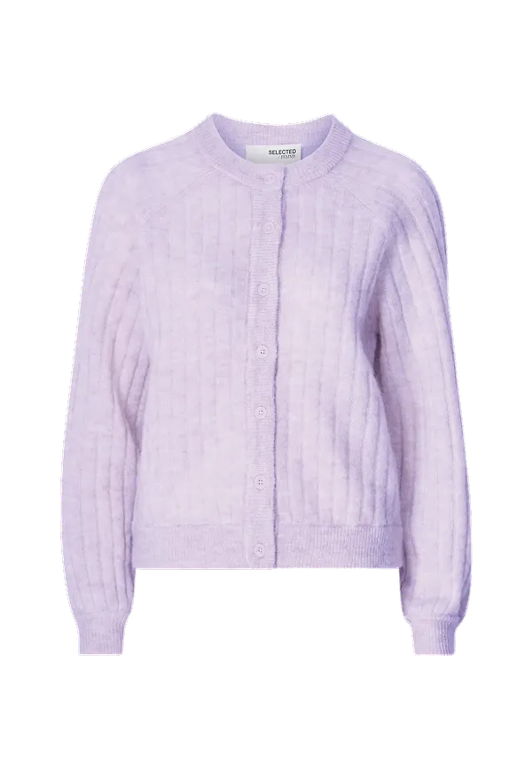 Selected FEMME - Cardigan slfMola LS Knit Cardigan - Lila