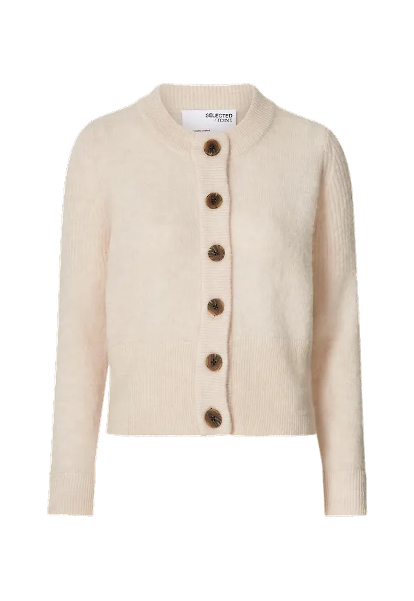 Selected FEMME - Cardigan slfSia LS Knit - Beige