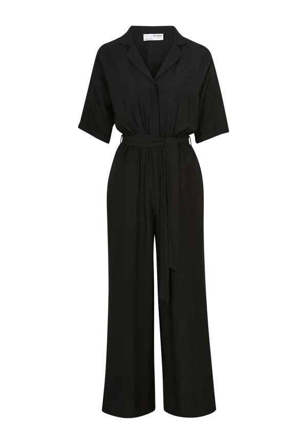Selected FEMME - Jumpsuit slfKaya 2/4 Jumpsuit - Svart