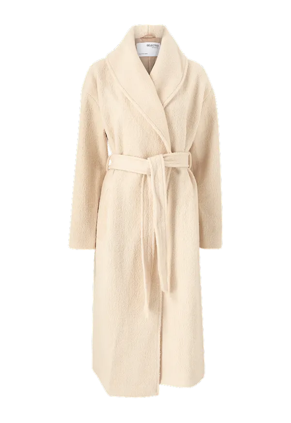 Selected FEMME - Kappa slfMalena Wool Coat - Beige