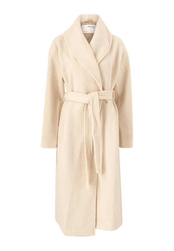Selected FEMME - Kappa slfMalena Wool Coat - Beige