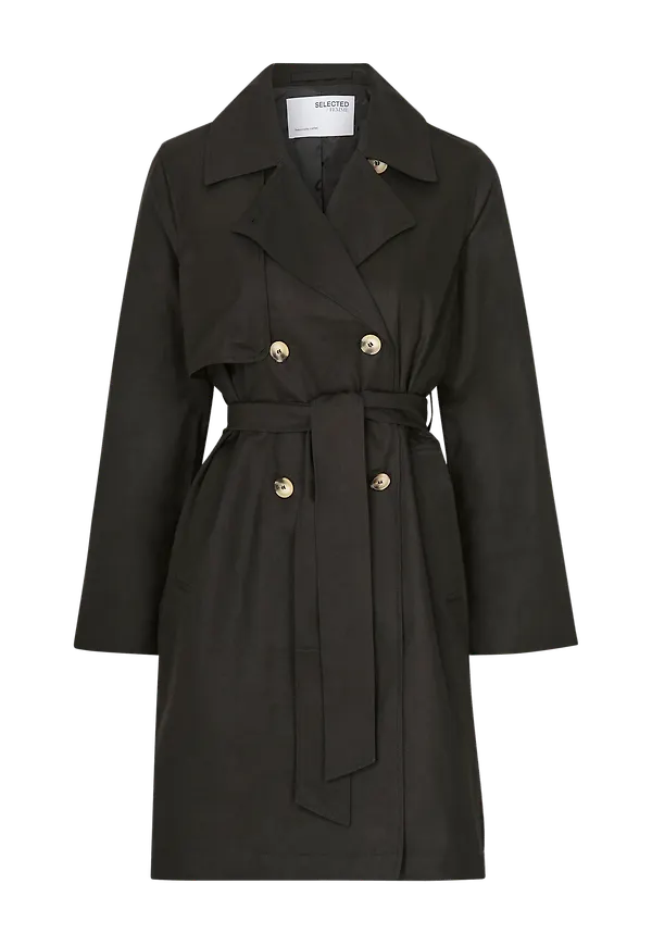 Selected FEMME - Kappa slfWeka Trenchcoat - Svart