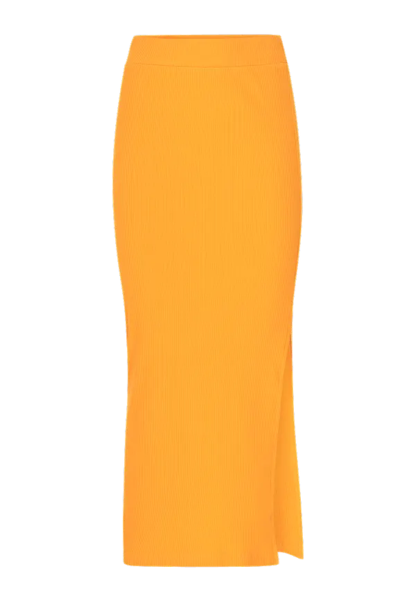 Selected FEMME - Kjol slfLaury MW Ankle Slit Skirt - Orange