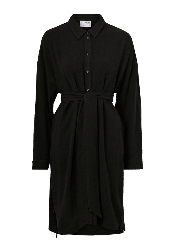 Selected FEMME - Långskjorta slfViva-Tonia Long Linen Shirt - Svart - 42