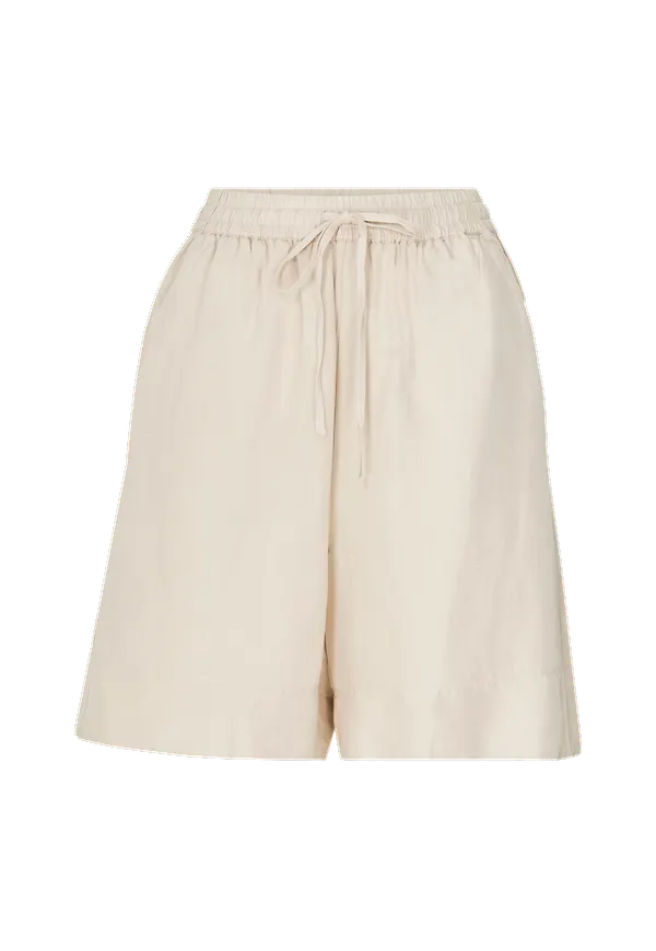 Selected FEMME - Shorts slfLena HW Shorts W - Beige