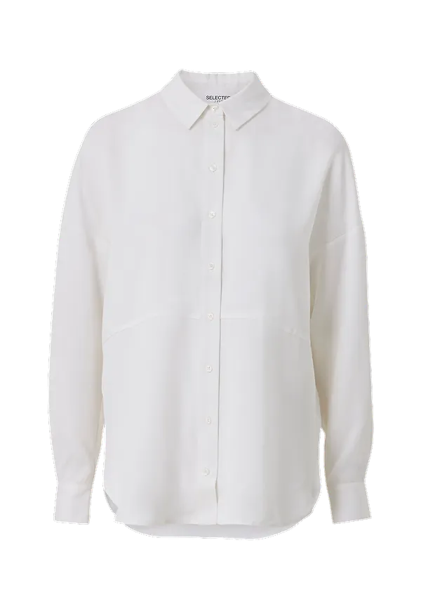 Selected FEMME - Skjorta slfTrixy LS Shirt B Noos - Vit