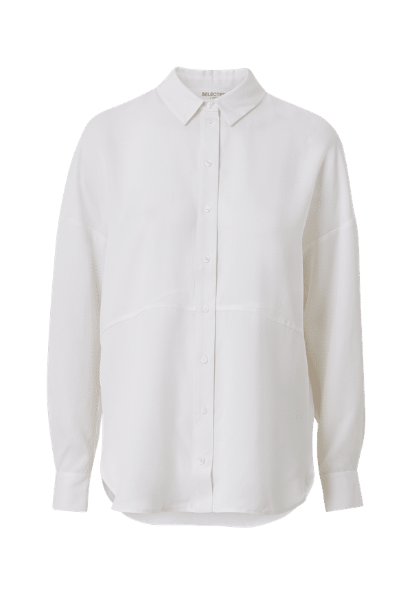 Selected FEMME - Skjorta slfTrixy LS Shirt B Noos - Vit
