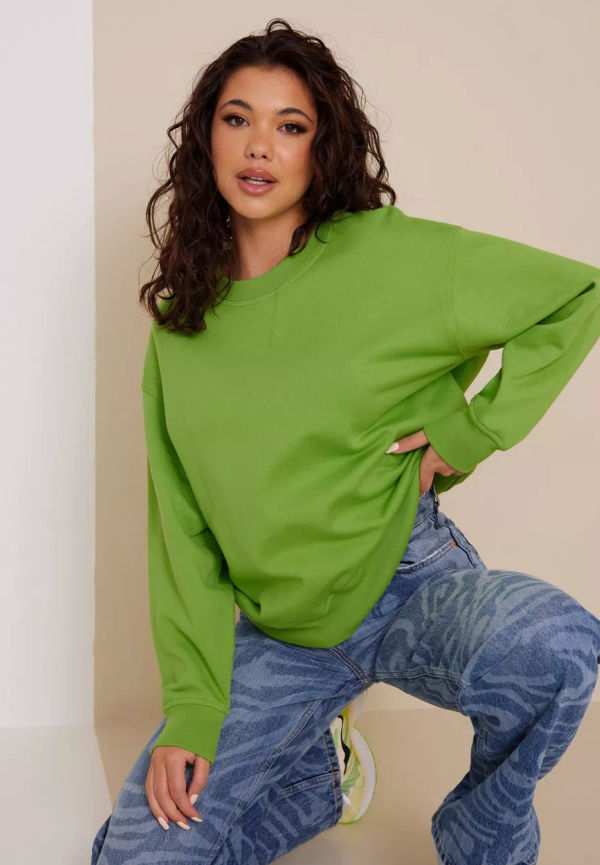 Selected Femme - Sweatshirts - Greenery - Slfstasie Ls Sweat S - Tröjor - sweatshirts