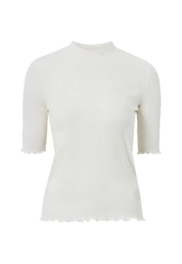 Selected FEMME - Topp slfAnna 2/4 Crew Neck Tee - Vit