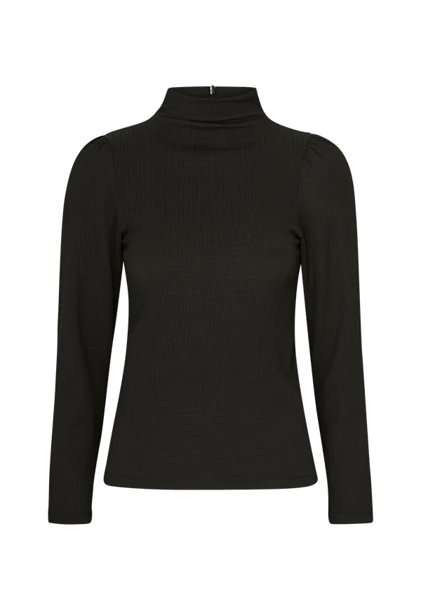 Selected FEMME - Topp slfBea LS Top - Svart