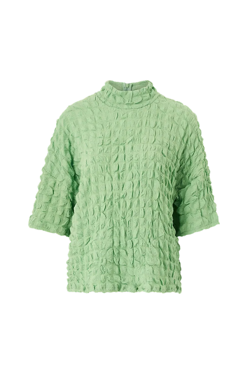 Selected FEMME - Topp slfMonika SS High Neck Top - Grön - 44