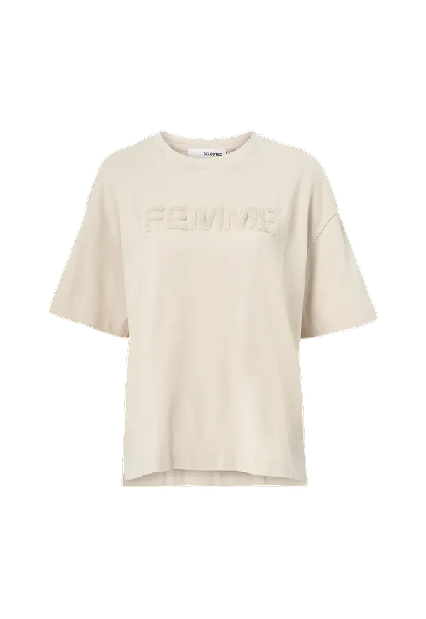 Selected FEMME - Topp slfPernilla 2/4 Tee W - Beige