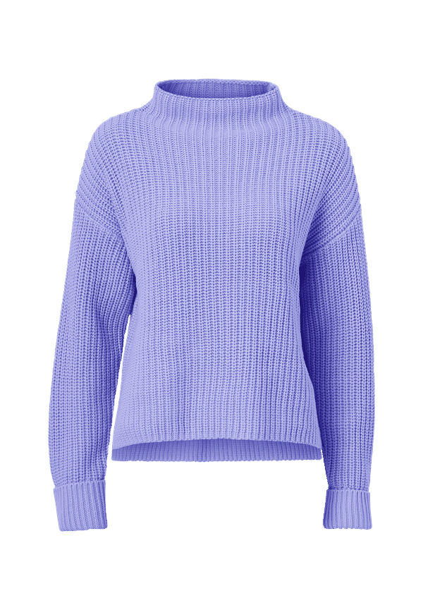 Selected FEMME - Tröja slfSelma LS Knit T-neck - Lila