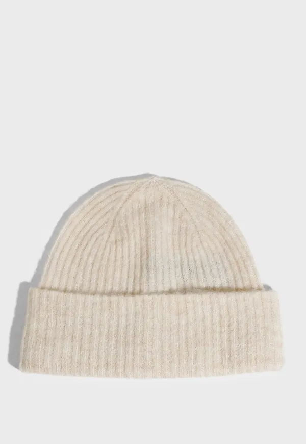 Selected Femme - Beige - Slfmaline Knit Beanie Noos