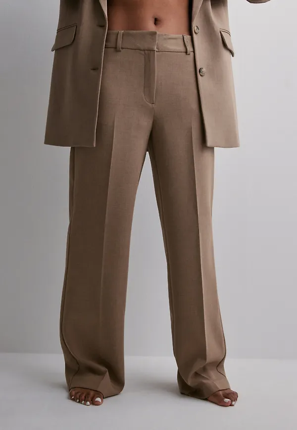 Selected Femme - Beige - Slfrita Mw Wide Pant Camel Mlg N No