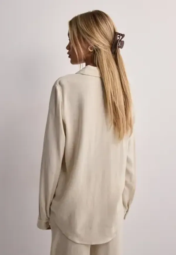 Selected Femme - Beige - Slfviva Ls Shirt Noos