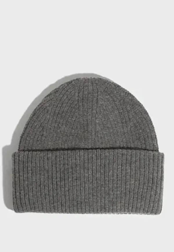 Selected Femme - Grå - Slfmary Knit Beanie
