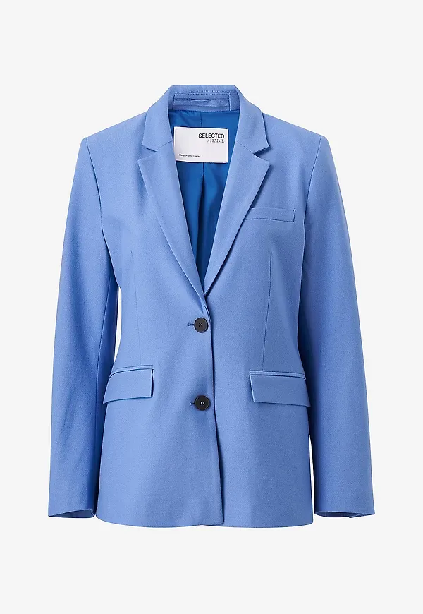 Selected FEMME - Kavaj slfEliana LS Blazer - Blå