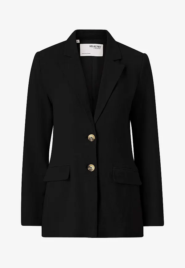Selected Women - Kavaj slfViva LS Blazer - Svart