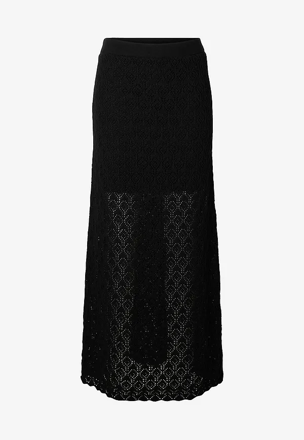 Selected Women - Kjol slfNiva HW Knit - Svart