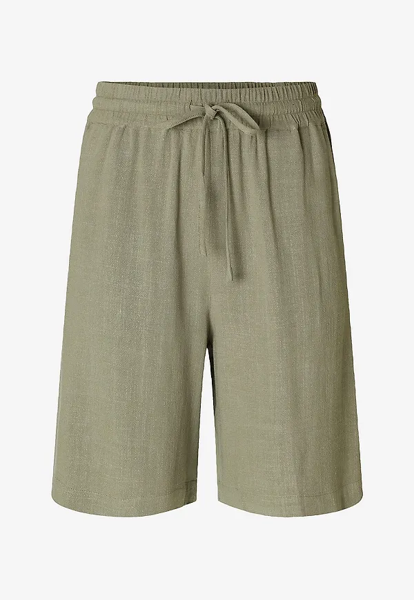 Selected Women - Shorts slfViva MW - Grön