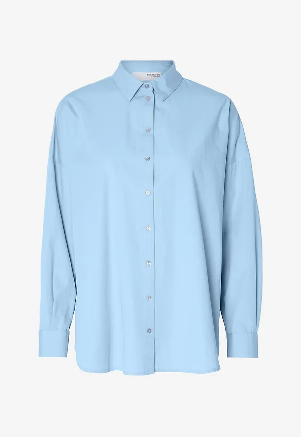 Selected Women - Skjorta slfDina-sanni LS Shirt - Blå