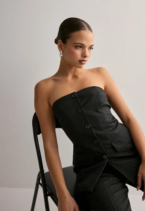 Selected Femme - Svart - Slfeli Bustier Top
