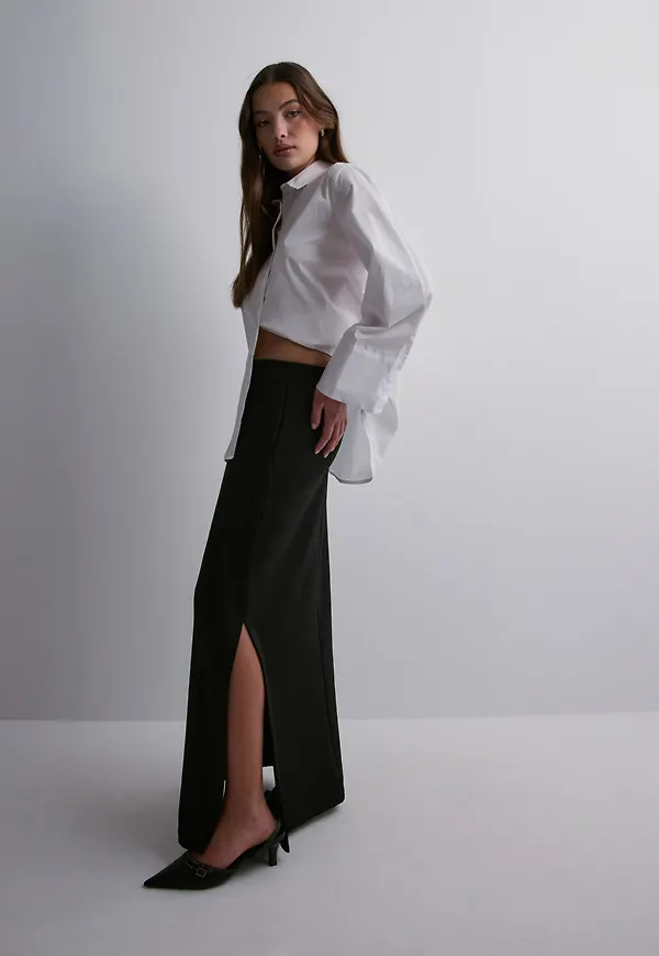 Selected Femme - Svart - Slfilvetti Long Skirt