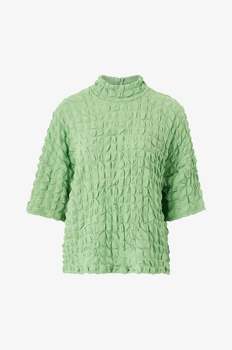 Selected Women - Topp slfMonika SS High Neck Top - Grön