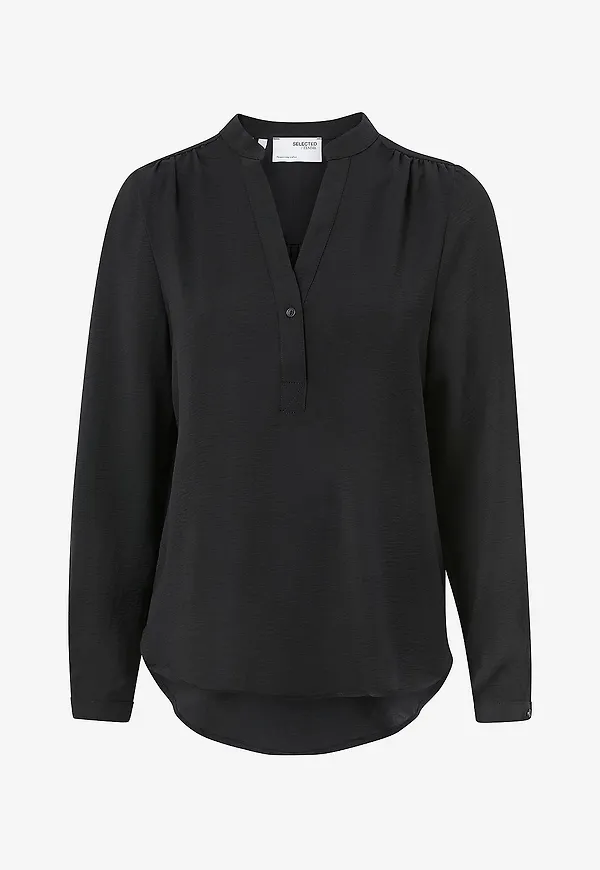 Selected Women - Blus slfMivia LS Top - Svart