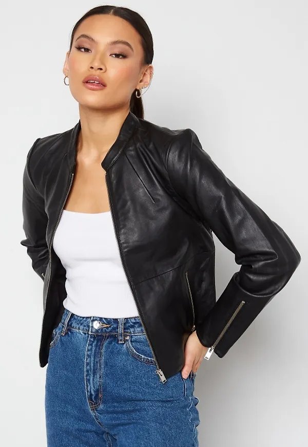 SELECTED FEMME Ibi Leather Jacket Black 44