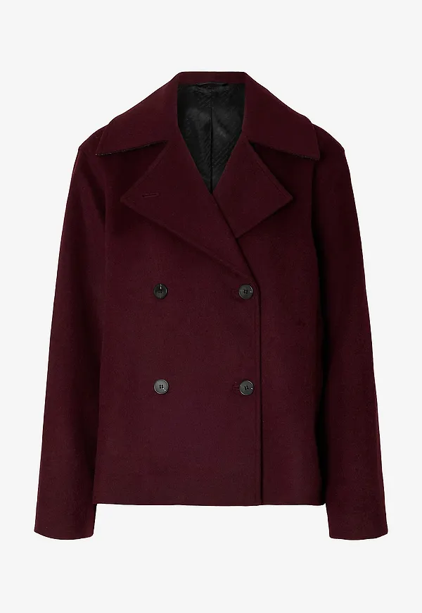 Selected Women - Jacka slfAlma Wool Blend - Röd